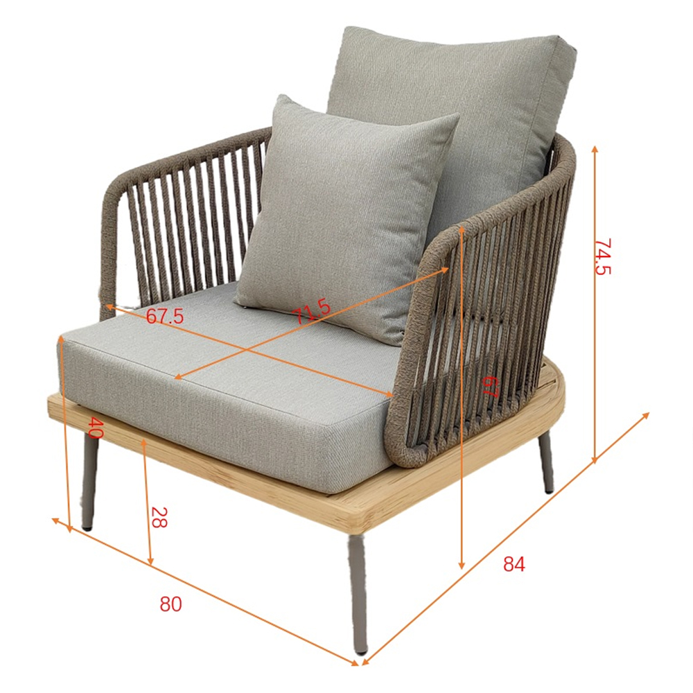 Кресло уличное серое Street Comfort Кресло уличное серое Street Comfort в Тюмени