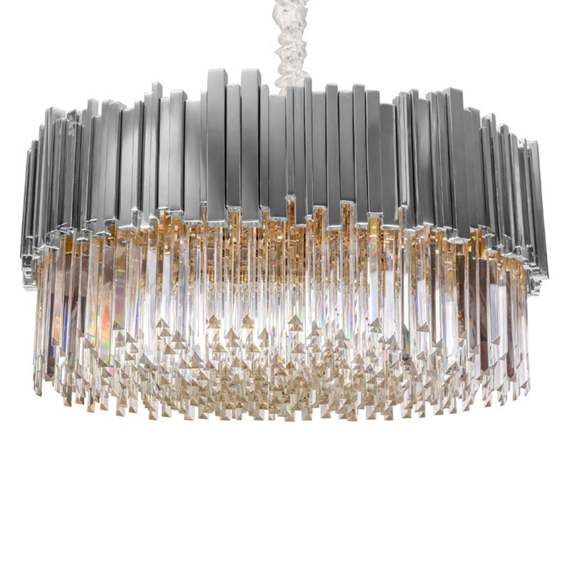 Круглая многоярусная люстра Luxxu Modern Cascade Chandelier Silver Metal Glass 100 Серебряный Прозрачное Стекло Круглая многоярусная люстра Luxxu Modern Cascade Chandelier Silver Metal Glass 100 Серебряный Прозрачное Стекло в Тюмени | Loft Concept