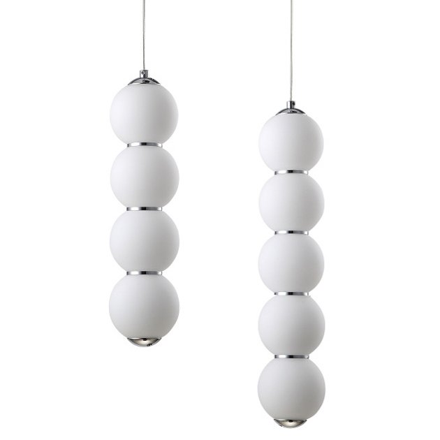 Светильник PEARLS Suspension Pendant Lamp A-B Белый Хром Светильник PEARLS Suspension Pendant Lamp A-B Белый Хром в Тюмени | Loft Concept