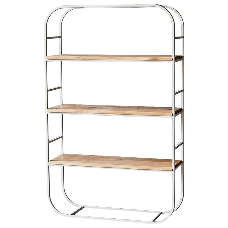 Стеллаж Fulton Industrial Metal Rust Rack Древесина Белый Стеллаж Fulton Industrial Metal Rust Rack Древесина Белый в Тюмени | Loft Concept