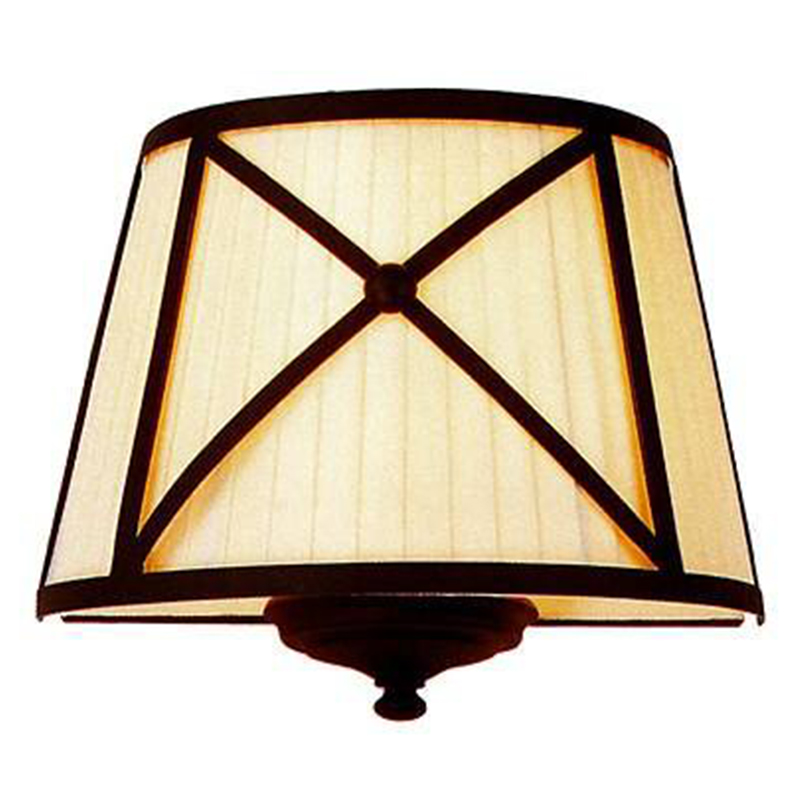 Бра Provence Lampshade Light Brown Wall Lamp Коричневый Бежевый Бра Provence Lampshade Light Brown Wall Lamp Коричневый Бежевый в Тюмени | Loft Concept