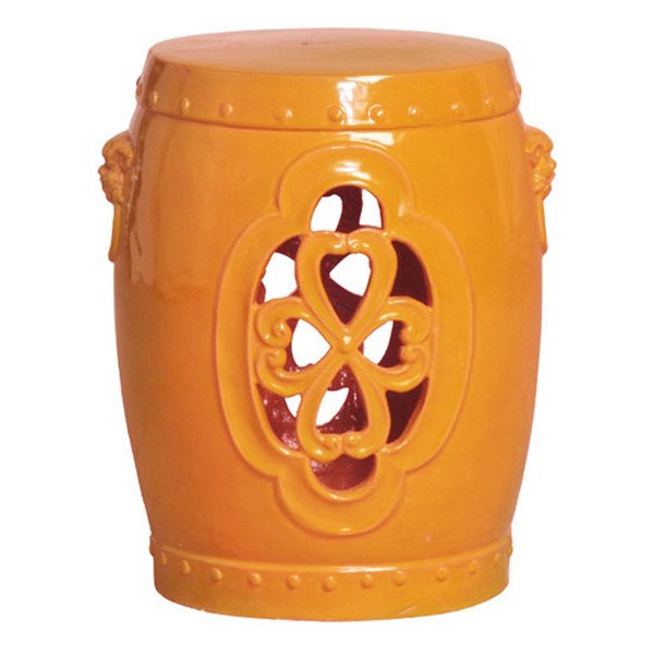 Керамический табурет Clover Garden Stool - Orange Оранжевый Керамический табурет Clover Garden Stool - Orange Оранжевый в Тюмени | Loft Concept