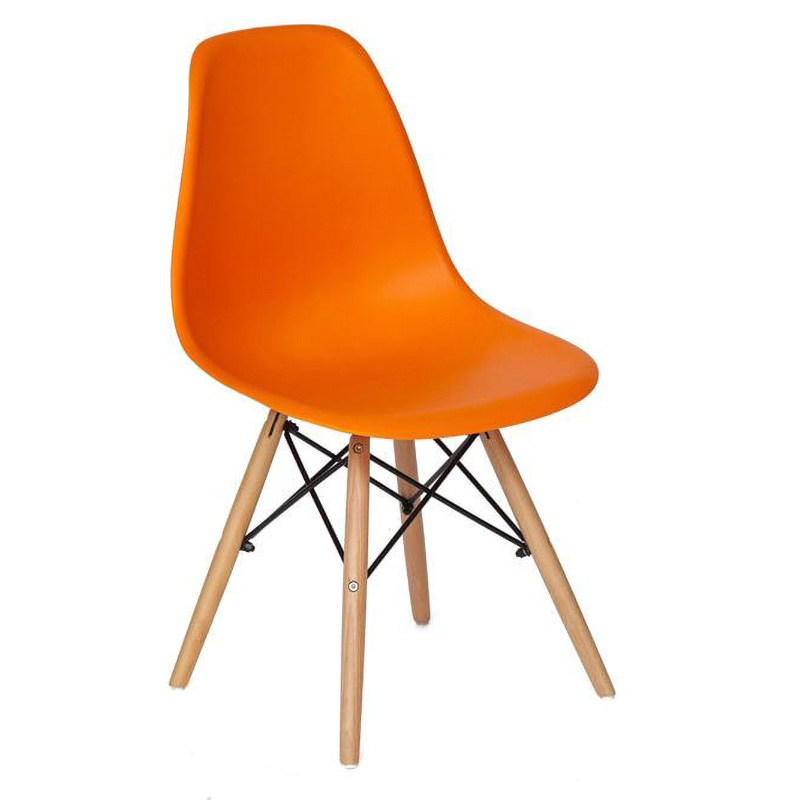 Стул DSW orange Оранжевый Древесина Стул DSW orange Оранжевый Древесина в Тюмени | Loft Concept