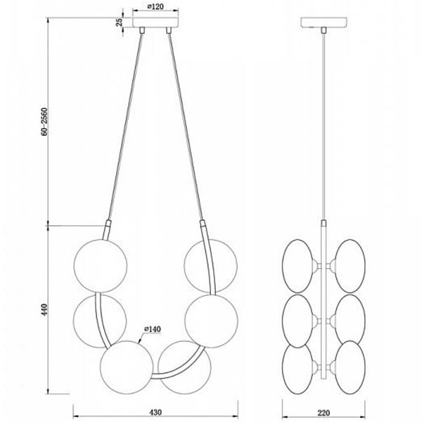 Люстра Marcan 6 Ball Chandelier Black Люстра Marcan 6 Ball Chandelier Black в Тюмени
