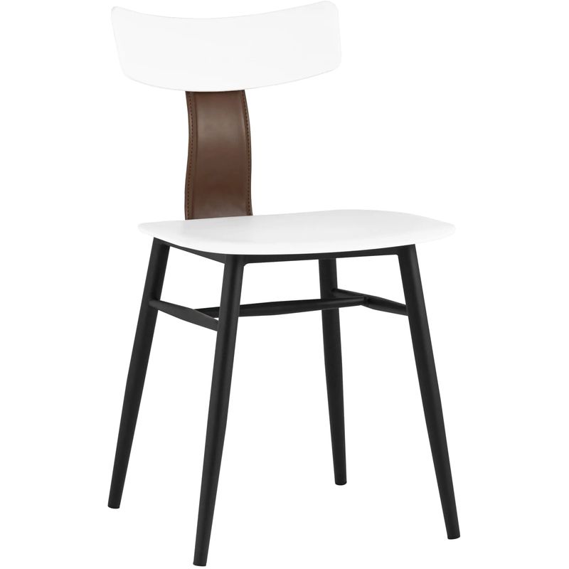 Стул ANT White Eco-Leather Белый Коричневый Черный Стул ANT White Eco-Leather Белый Коричневый Черный в Тюмени | Loft Concept
