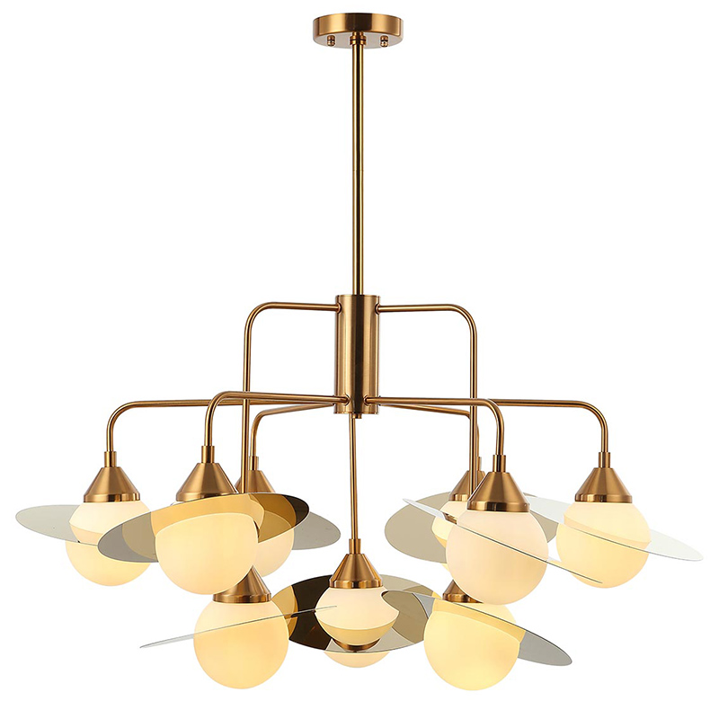 Люстра Phainon Gold Chandelier 9 Золотой Белый Люстра Phainon Gold Chandelier 9 Золотой Белый в Тюмени | Loft Concept