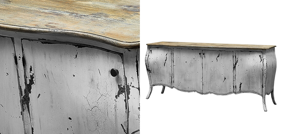 Комод длинный в стиле прованс White Vintage Commode Белый Комод длинный в стиле прованс White Vintage Commode Белый - Loft-Concept в Тюмени