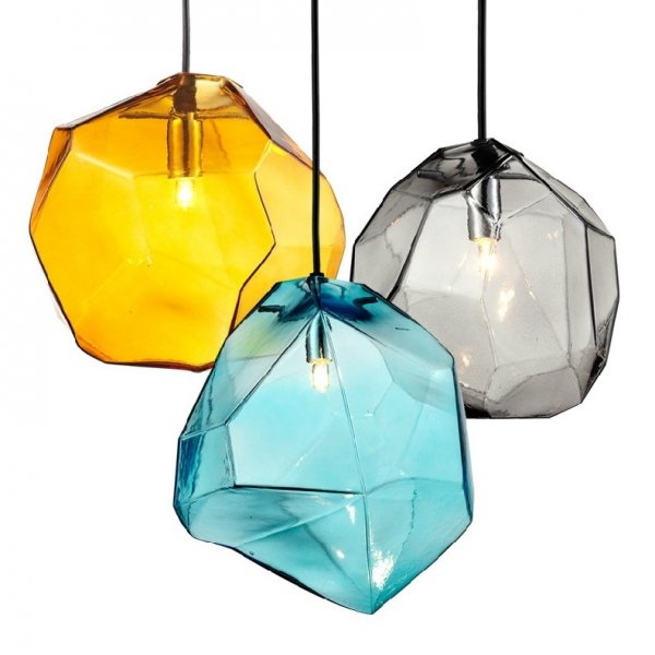 Подвесной светильник Color Ice Cube Pendant Янтарь (Amber) Светло-голубой Серый (Gray) Подвесной светильник Color Ice Cube Pendant Янтарь (Amber) Светло-голубой Серый (Gray) в Тюмени | Loft Concept