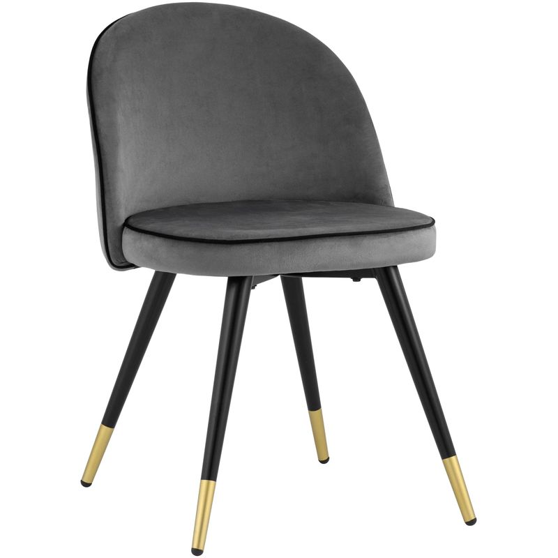 Стул Cooper Chair LUX Серый Велюр Серый Черный Стул Cooper Chair LUX Серый Велюр Серый Черный в Тюмени | Loft Concept