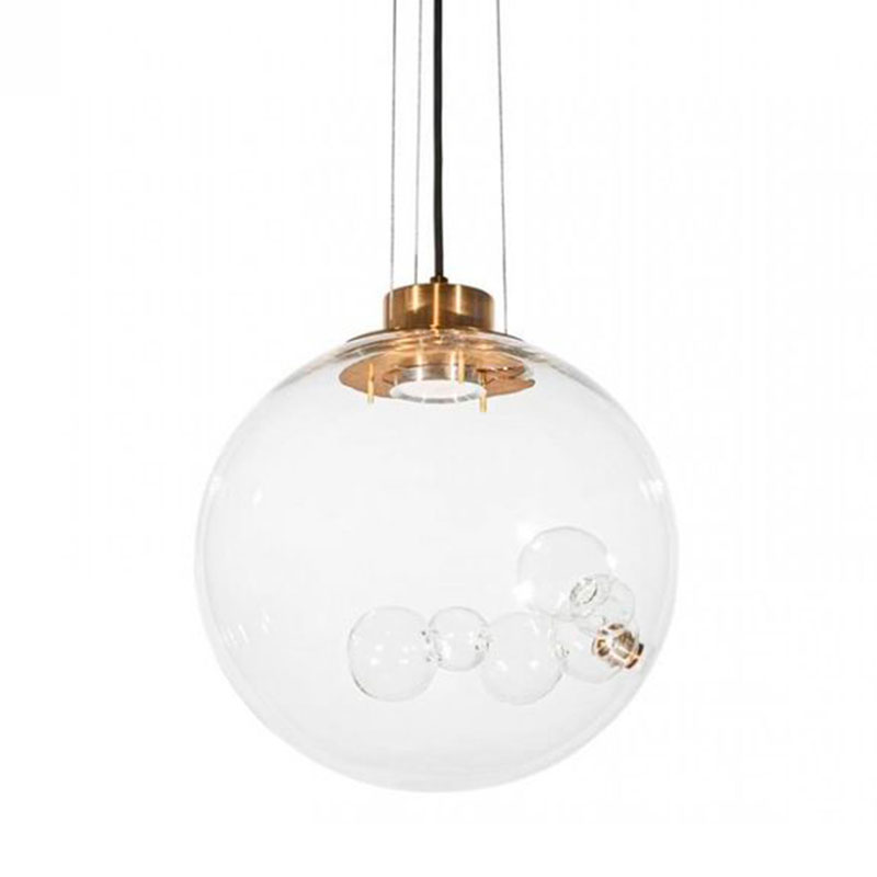 Подвесной светильник Lamps Inside Bubbles side round Золотой Прозрачный Подвесной светильник Lamps Inside Bubbles side round Золотой Прозрачный в Тюмени | Loft Concept