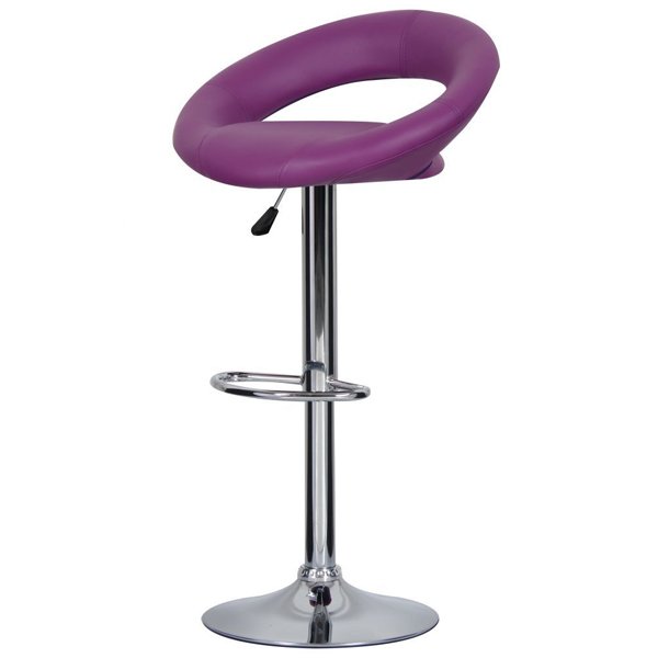 Барный стул Ring Purple Хром Фиолетовый Барный стул Ring Purple Хром Фиолетовый в Тюмени | Loft Concept