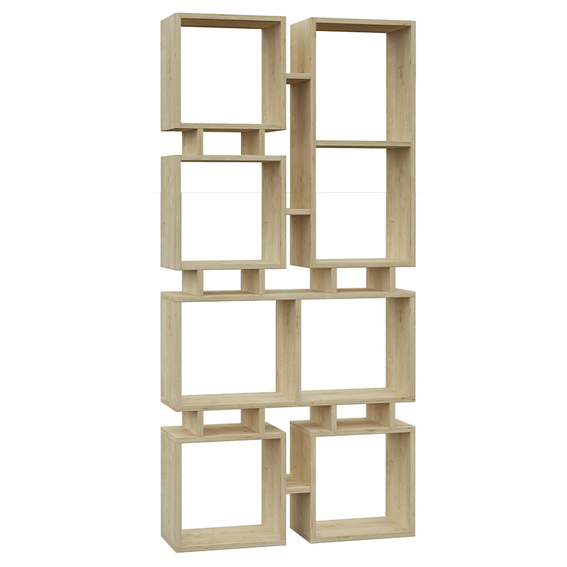 Стеллаж прямой цвета древесины с 8-ю открытыми полками RAIL BOOKCASE NO.1 OAK Древесина Стеллаж прямой цвета древесины с 8-ю открытыми полками RAIL BOOKCASE NO.1 OAK Древесина в Тюмени | Loft Concept