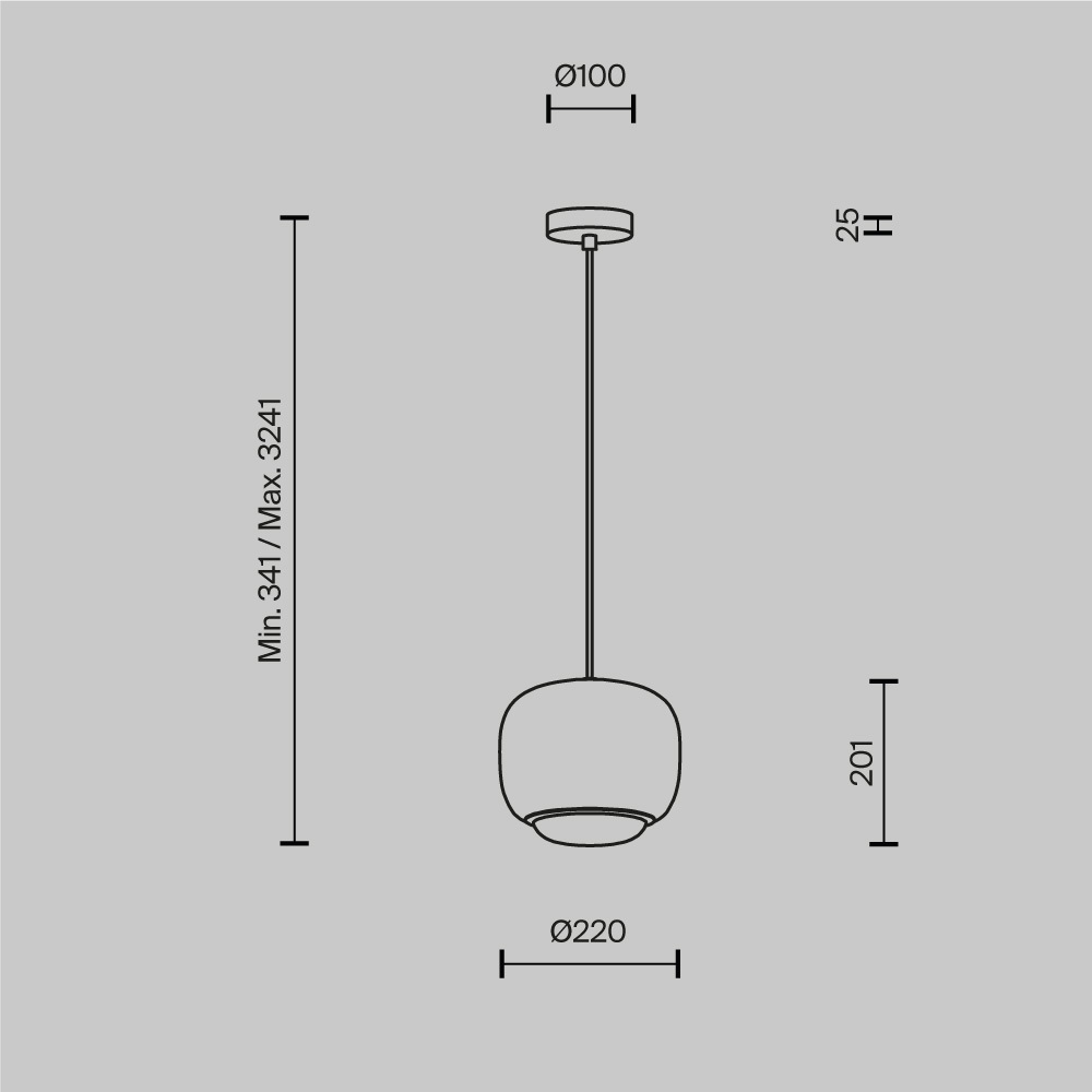 Подвесной светильник Brio Черный 3000К 12Вт в Тюмени