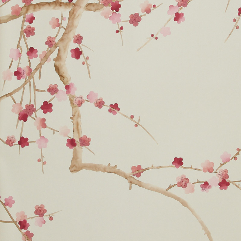 Обои ручная роспись Plum Blossom Blossom on Satin Grey dyed silk Обои ручная роспись Plum Blossom Blossom on Satin Grey dyed silk в Тюмени | Loft Concept