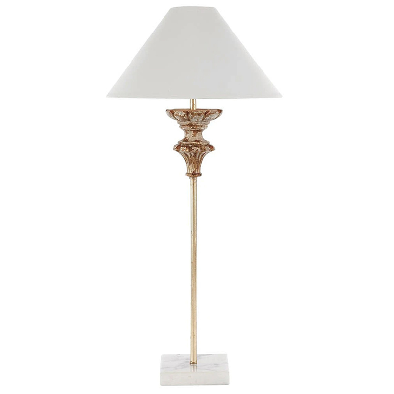 Настольная лампа Gilbert Provence Table lamp Белый Коричневый винтаж Настольная лампа Gilbert Provence Table lamp Белый Коричневый винтаж в Тюмени | Loft Concept