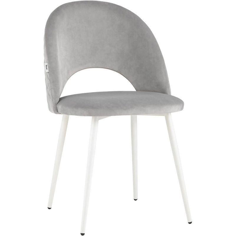 Стул CLIFF Chair Светло-Серый Велюр Светло-серый Белый Стул CLIFF Chair Светло-Серый Велюр Светло-серый Белый в Тюмени | Loft Concept