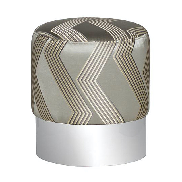 Пуф Silver Chevron Puff Бежево-серый Серебряный Пуф Silver Chevron Puff Бежево-серый Серебряный в Тюмени | Loft Concept