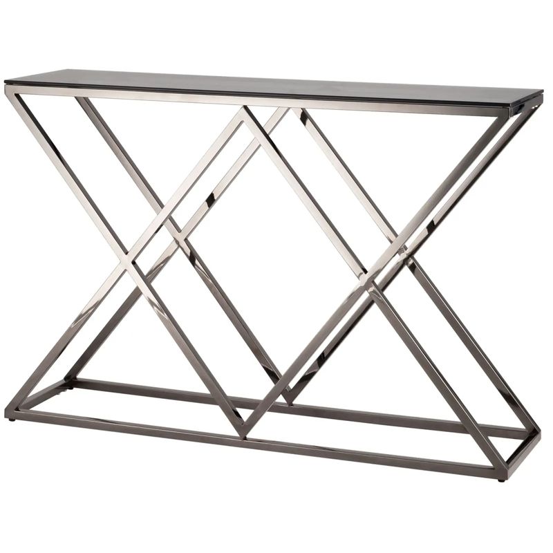 Консоль Geometry Rhombus Dark Chrome Темный хром Стекло Смок Консоль Geometry Rhombus Dark Chrome Темный хром Стекло Смок в Тюмени | Loft Concept