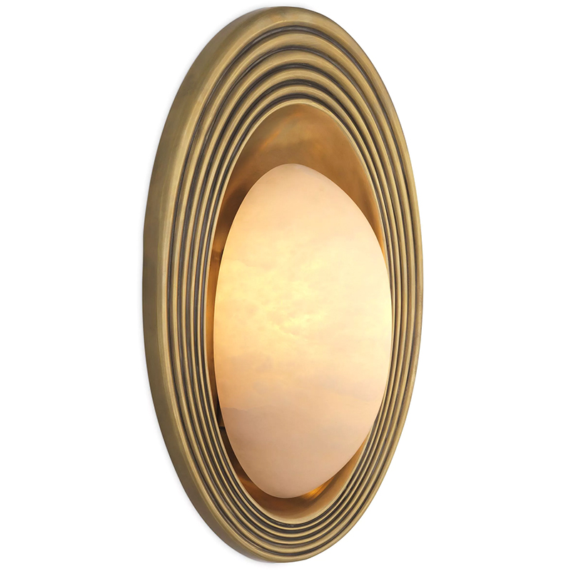 Бра Eichholtz Wall Lamp Savono Латунь Античная полированная Белый Бра Eichholtz Wall Lamp Savono Латунь Античная полированная Белый в Тюмени | Loft Concept
