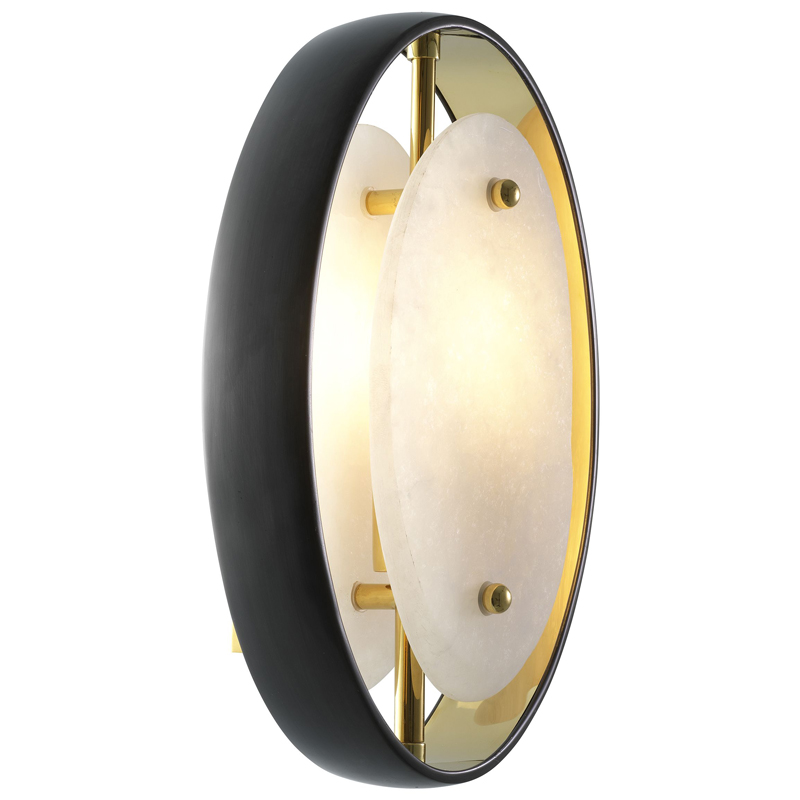 Бра Eichholtz Wall Lamp Trissoni Глянцевое золото Прозрачный Белый Бра Eichholtz Wall Lamp Trissoni Глянцевое золото Прозрачный Белый в Тюмени | Loft Concept