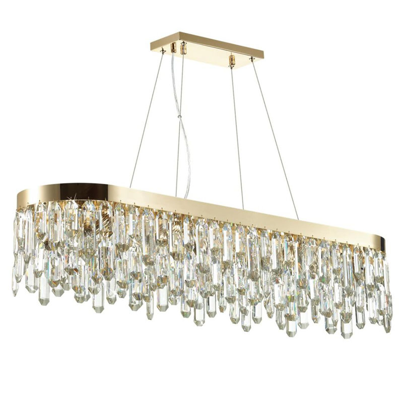 Люстра Crystal Polyhedrons Linear Gold Глянцевое золото Прозрачное Стекло Люстра Crystal Polyhedrons Linear Gold Глянцевое золото Прозрачное Стекло в Тюмени | Loft Concept