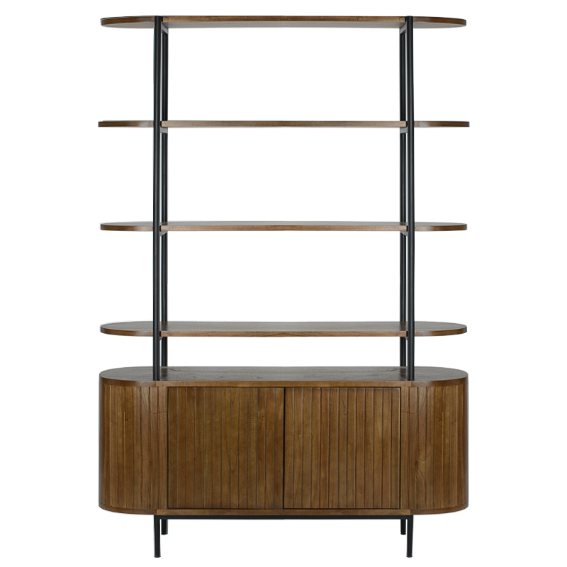 Стеллаж Rockwell Wood Rack Коричневый Черный Стеллаж Rockwell Wood Rack Коричневый Черный в Тюмени | Loft Concept