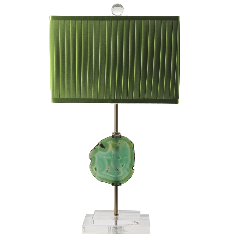 Настольная лампа Green Agate Design Table Lamp Зеленый Латунь Прозрачное Стекло Настольная лампа Green Agate Design Table Lamp Зеленый Латунь Прозрачное Стекло в Тюмени | Loft Concept