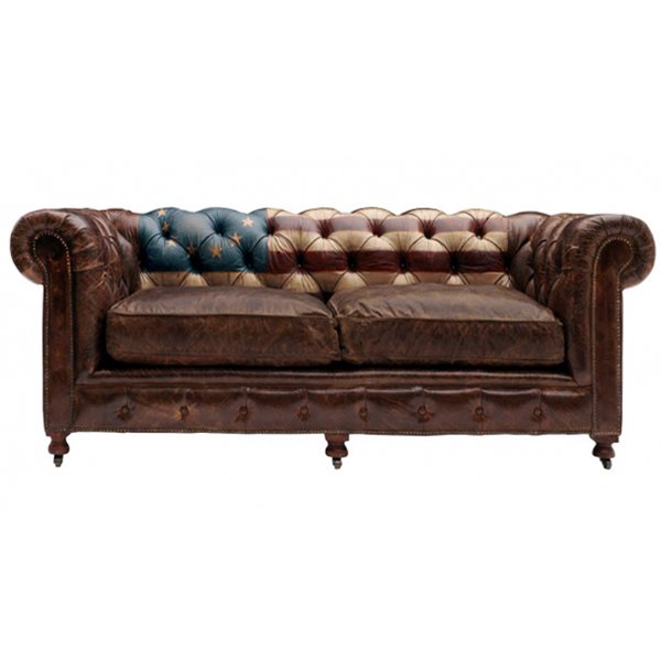 Диван Chesterfield Rebel Sofa Stars & Stripes Andrew Martin Коричневый Диван Chesterfield Rebel Sofa Stars & Stripes Andrew Martin Коричневый в Тюмени | Loft Concept