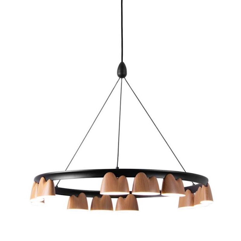 Люстра Collection Wooden Eco Light  Черный матовый Прозрачный в Тюмени | Loft Concept 