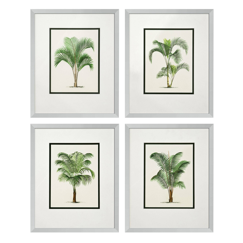 Комплект постеров Eichholtz Prints Palms set of 4 Белый Зеленый Серебряный Комплект постеров Eichholtz Prints Palms set of 4 Белый Зеленый Серебряный в Тюмени | Loft Concept