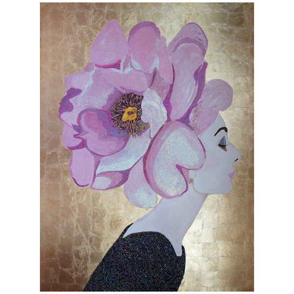 Картина Audrey with Pink Poppy Headdress and Gold Leaf Background Мульти Картина Audrey with Pink Poppy Headdress and Gold Leaf Background Мульти в Тюмени | Loft Concept