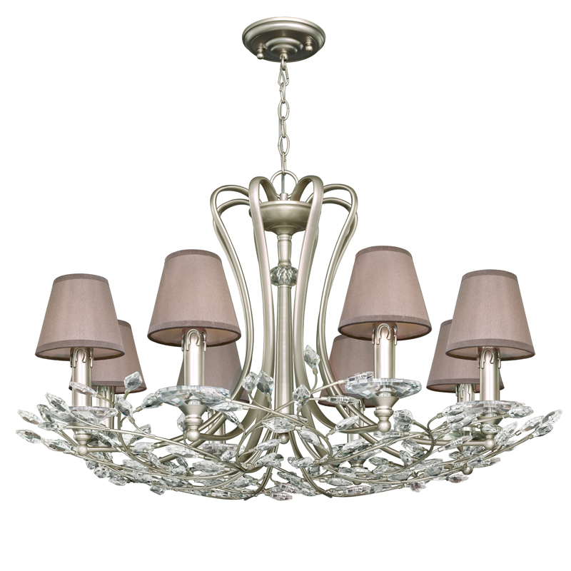 Люстра Loretta Chandelier grey Белое золото винтаж Прозрачный Серый Люстра Loretta Chandelier grey Белое золото винтаж Прозрачный Серый в Тюмени | Loft Concept