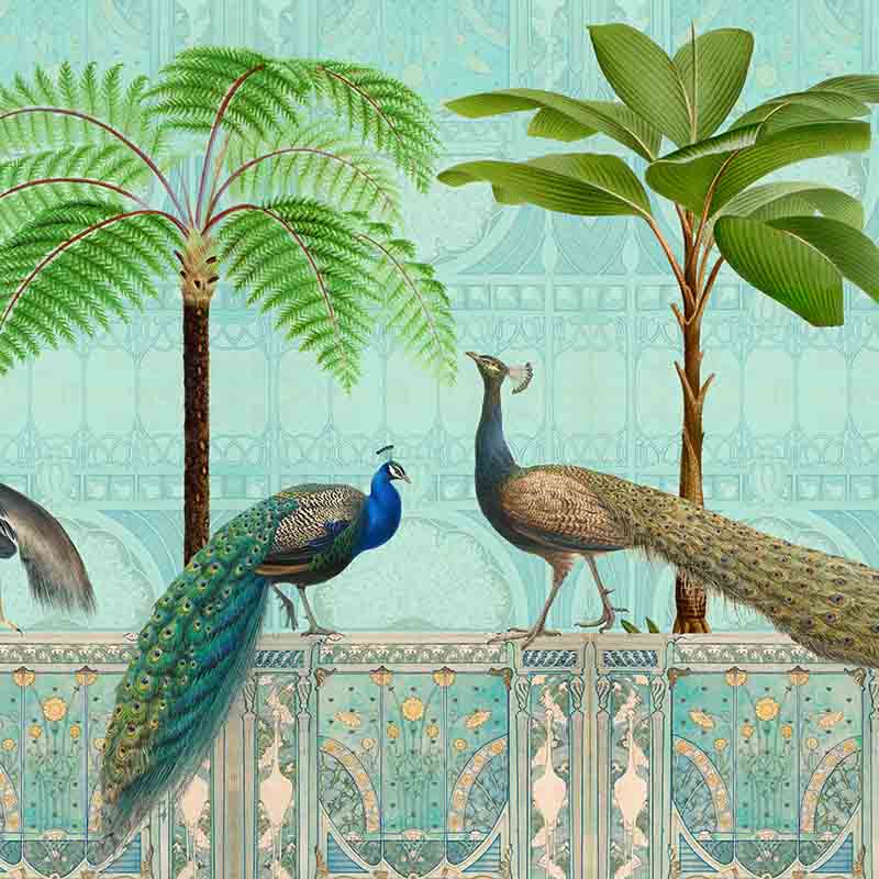 Обои ручная роспись Chinoiserie Palace Of Birds Tropical Обои ручная роспись Chinoiserie Palace Of Birds Tropical в Тюмени | Loft Concept