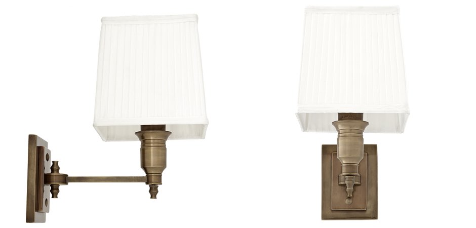 Бра Wall Lamp Lexington Single Brass+White Бра Wall Lamp Lexington Single Brass+White - Loft-Concept в Тюмени