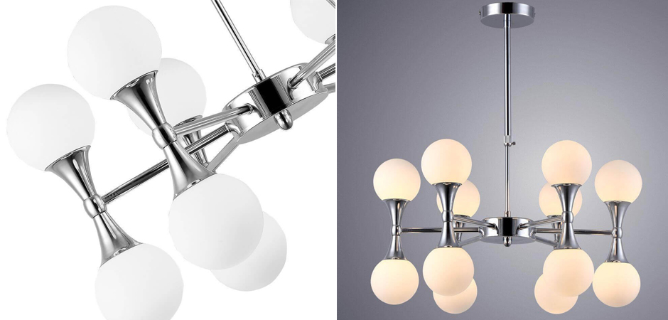 Люстра Ball Valley Chandelier Chromium 12 Люстра Ball Valley Chandelier Chromium 12 - Loft-Concept в Тюмени