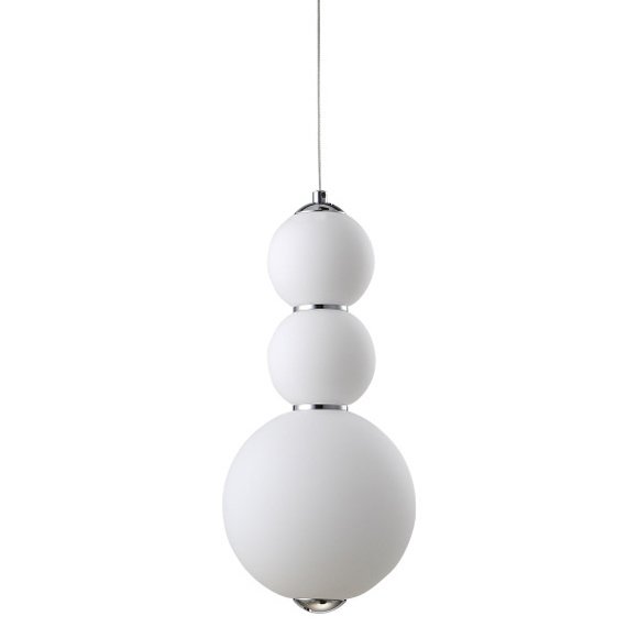 Люстра PEARLS Suspension Pendant Lamp D Белый Хром Люстра PEARLS Suspension Pendant Lamp D Белый Хром в Тюмени | Loft Concept