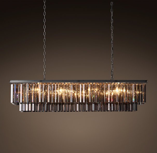 Люстра RH 1920s Odeon Smoke Glass Fringe Black iron 125 Черный Люстра RH 1920s Odeon Smoke Glass Fringe Black iron 125 Черный в Тюмени | Loft Concept