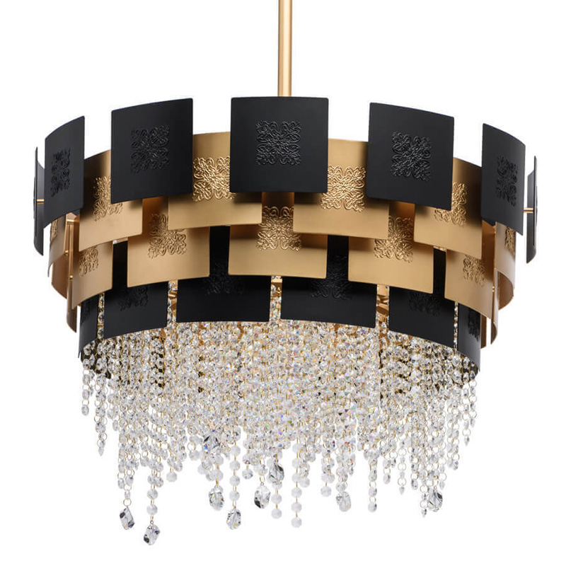 Люстра Engraving Plates Black Gold Черный Золотой Люстра Engraving Plates Black Gold Черный Золотой в Тюмени | Loft Concept