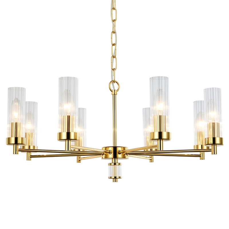 Люстра Jeanette Chandelier Gold 66 Глянцевое золото Прозрачный Люстра Jeanette Chandelier Gold 66 Глянцевое золото Прозрачный в Тюмени | Loft Concept
