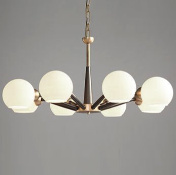 Люстра Thalia chandelier White glass Золотой Белый Черный Люстра Thalia chandelier White glass Золотой Белый Черный в Тюмени | Loft Concept