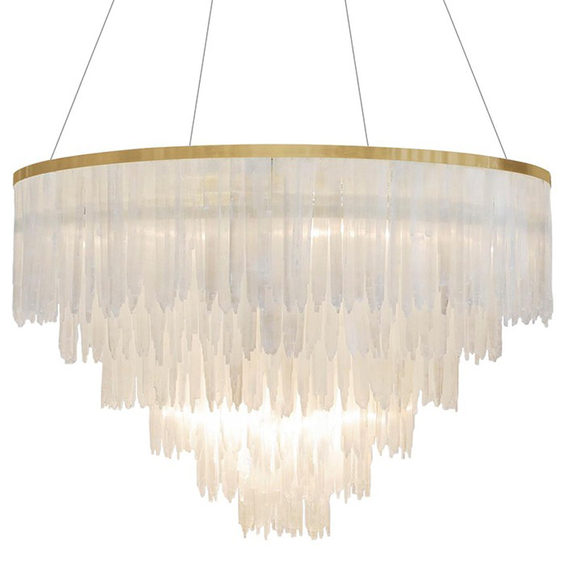 Люстра LAMP SELEN BRASS ROUND 120 Прозрачный белый Хром Люстра LAMP SELEN BRASS ROUND 120 Прозрачный белый Хром в Тюмени | Loft Concept