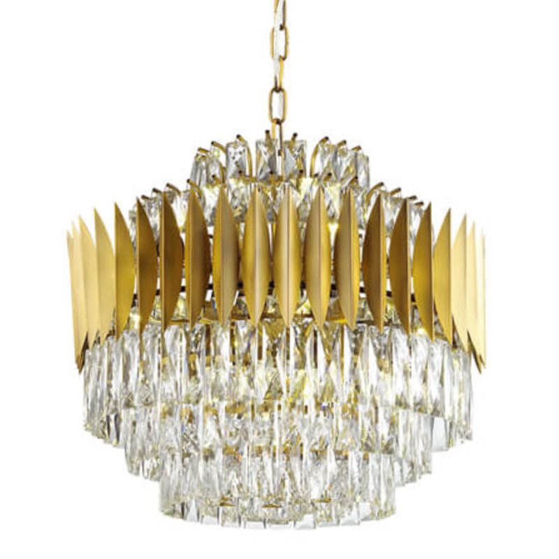 Люстра KEBO KING CHANDELIER 55 Латунь Прозрачное Стекло Люстра KEBO KING CHANDELIER 55 Латунь Прозрачное Стекло в Тюмени | Loft Concept