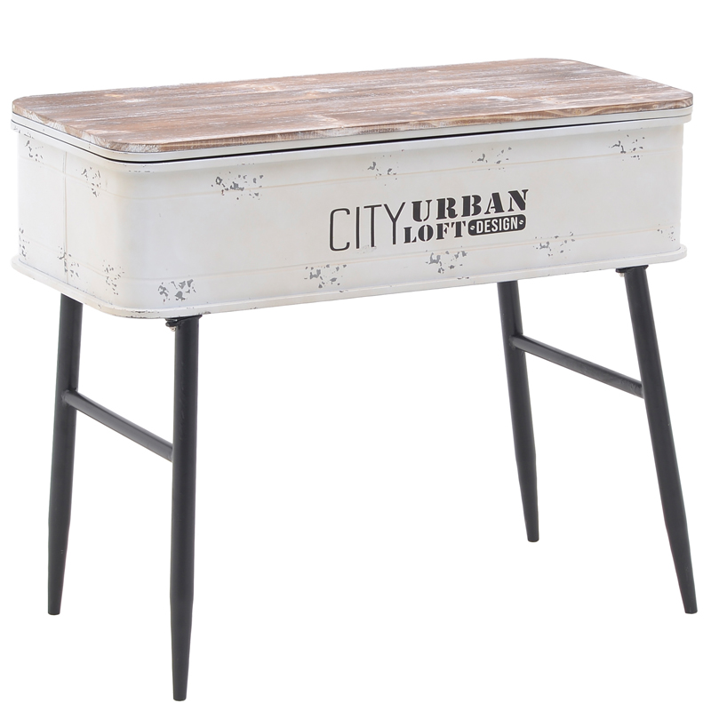 Консоль City Urban Loft Design Console Белый винтажная патина Бежево-серый Консоль City Urban Loft Design Console Белый винтажная патина Бежево-серый в Тюмени | Loft Concept