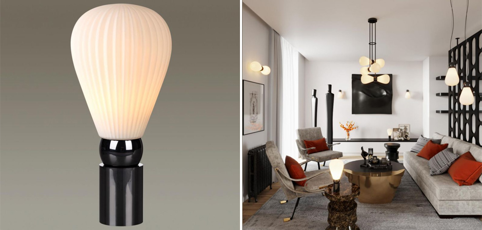 Настольная Лампа Cappadocia Черно-белая Настольная Лампа Cappadocia Черно-белая - Loft-Concept в Тюмени