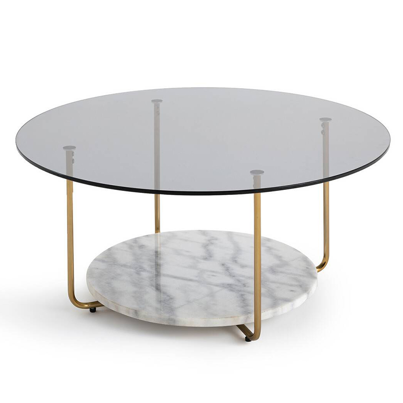 Кофейный стол White Marble Белый Мрамор Bianco Латунь Кофейный стол White Marble Белый Мрамор Bianco Латунь в Тюмени | Loft Concept