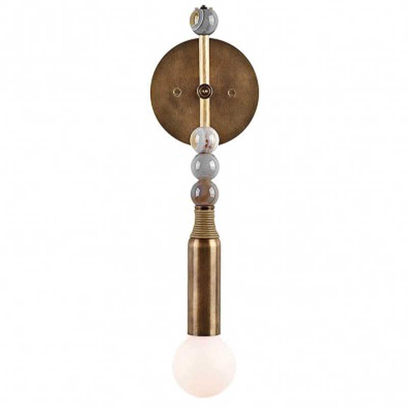 Бра TALISMAN 1 SCONCE по дизайну студии Apparatus Винтажная латунь Серый Бежево-серый Бра TALISMAN 1 SCONCE по дизайну студии Apparatus Винтажная латунь Серый Бежево-серый в Тюмени | Loft Concept