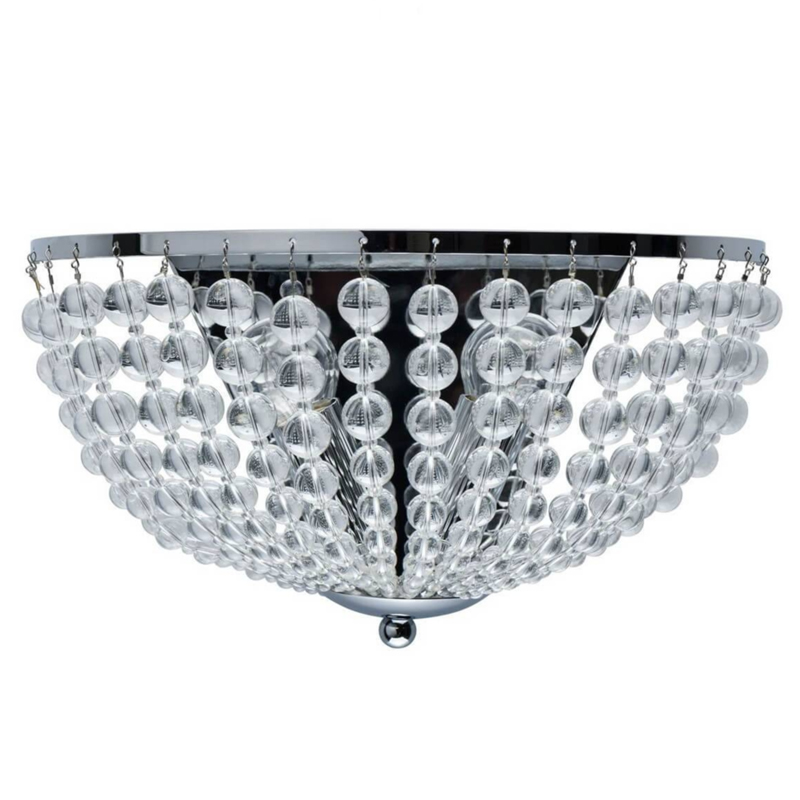 Бра Virginia Clear Beads Wall Lamp chrome Хром Прозрачное Стекло Бра Virginia Clear Beads Wall Lamp chrome Хром Прозрачное Стекло в Тюмени | Loft Concept