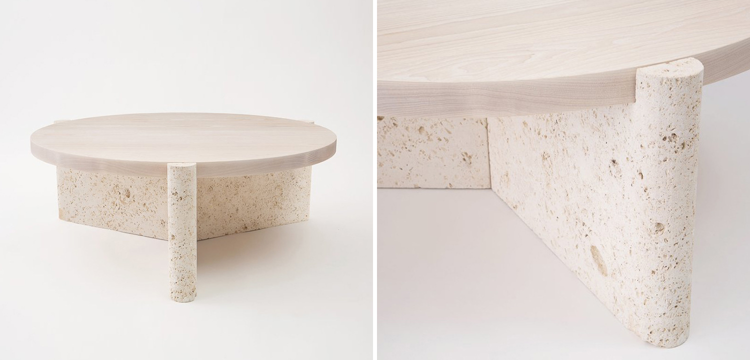 Кофейный стол Isla Travertine Coffee Table - фото