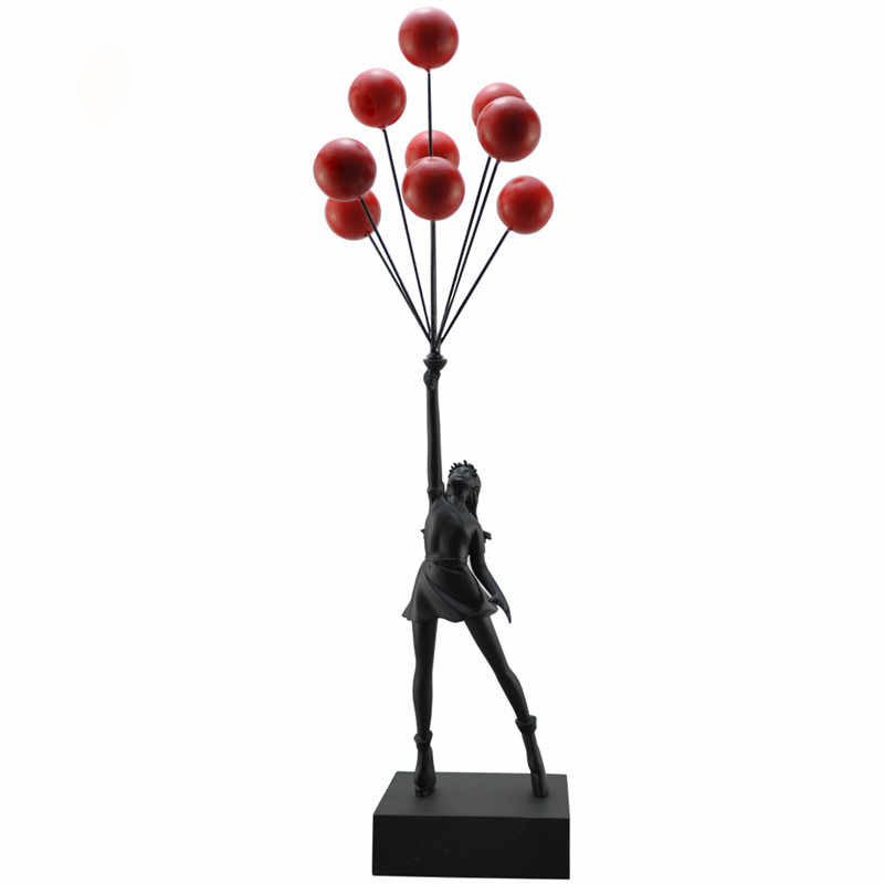 Статуэтка Flying Balloons Girl black Черный Красный Статуэтка Flying Balloons Girl black Черный Красный в Тюмени | Loft Concept