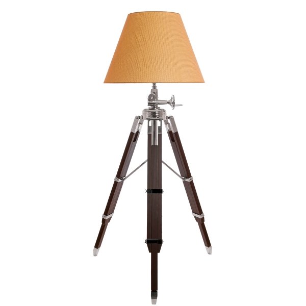 Напольная лампа Tripod Floor Lamp Бежево-серый Коричневый Напольная лампа Tripod Floor Lamp Бежево-серый Коричневый в Тюмени | Loft Concept